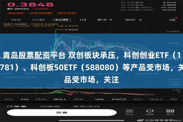 青岛股票配资平台 双创板块承压，科创创业ETF（159781）、科创板50ETF（588080）等产品受市场，关注