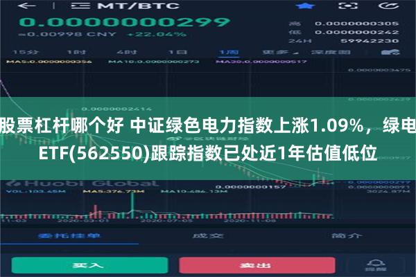 股票杠杆哪个好 中证绿色电力指数上涨1.09%，绿电ETF(562550)跟踪指数已处近1年估值低位