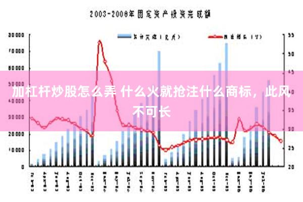 加杠杆炒股怎么弄 什么火就抢注什么商标，此风不可长